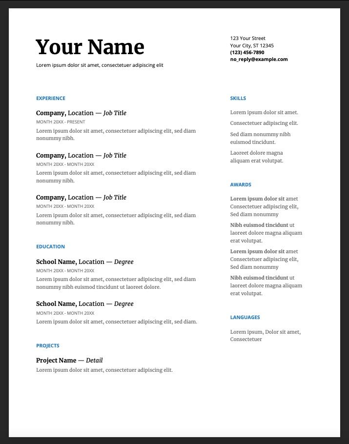 cv-template-to-copy-and-paste