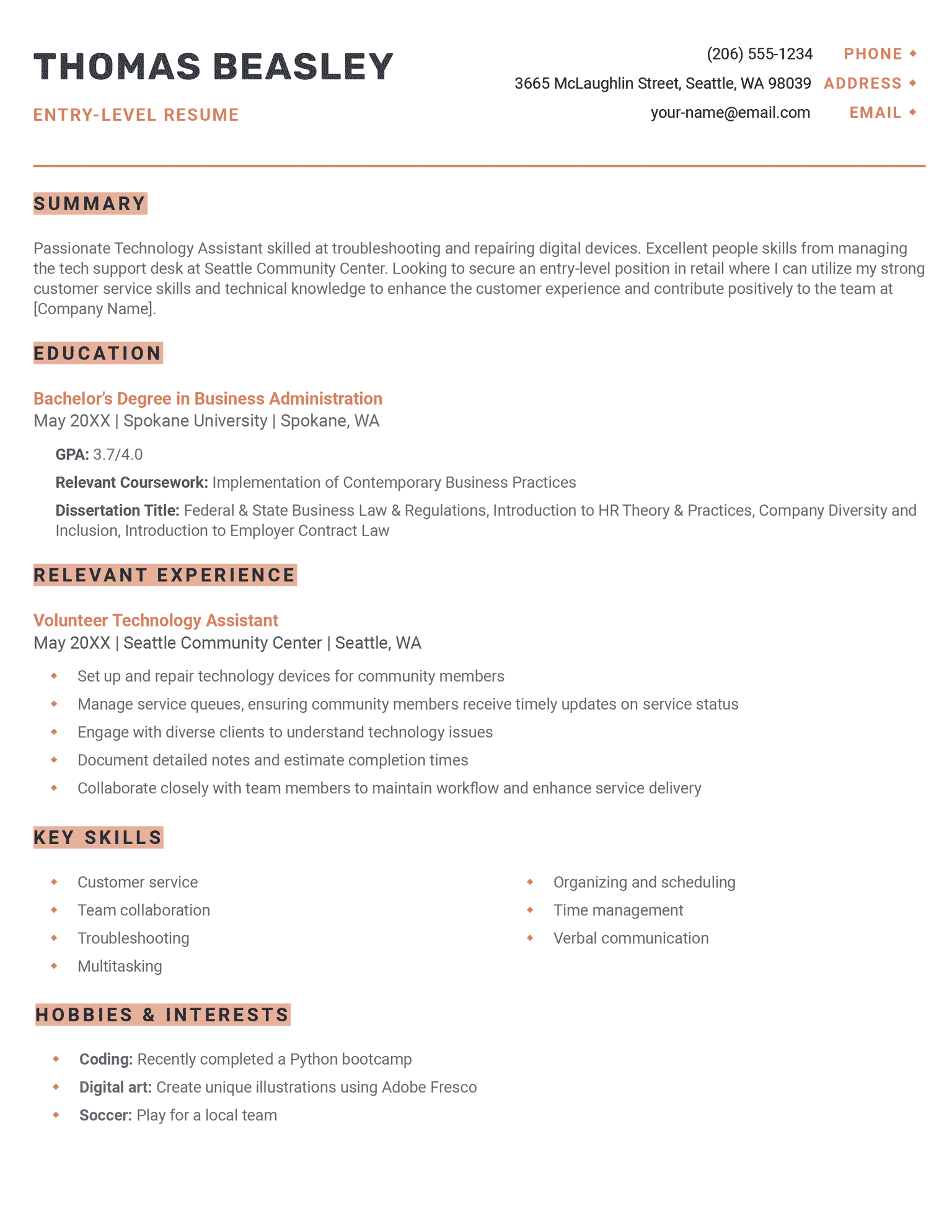 easy-to-read-cv-template