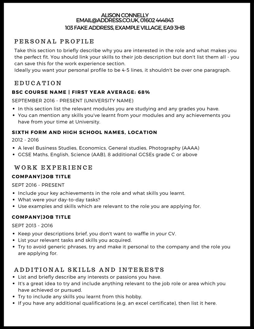 irish-cv-template-for-students
