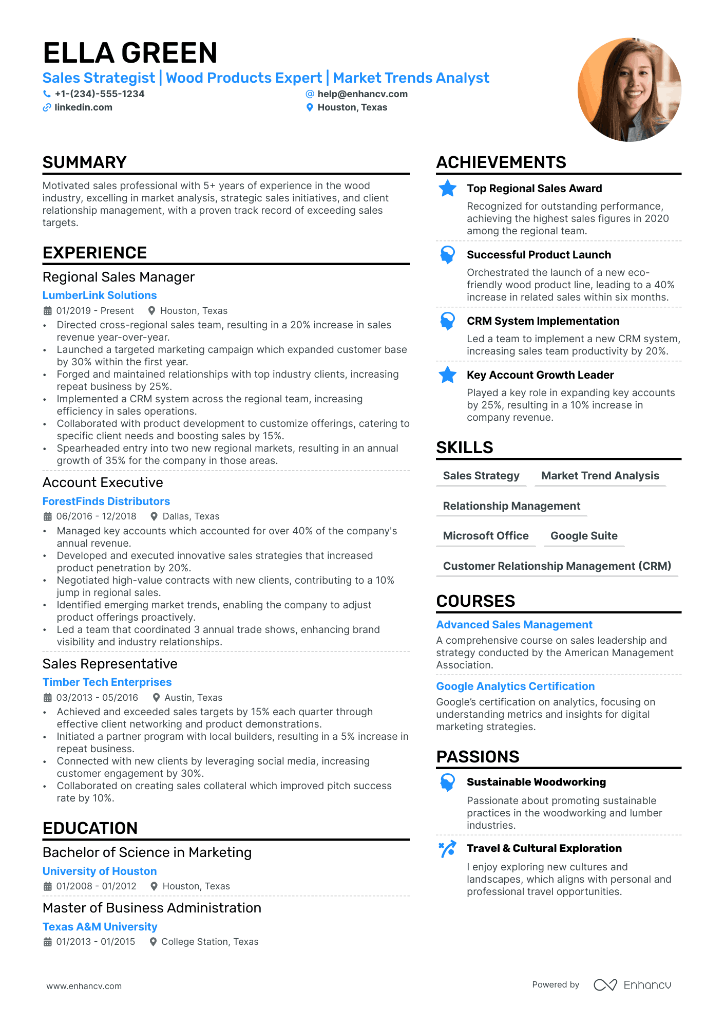 sales-and-marketing-executive-cv-template